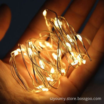 AA Battery Operated Fairy string, 2M Mini LED Copper Wire light for XMS Red/White/Green/Yellow